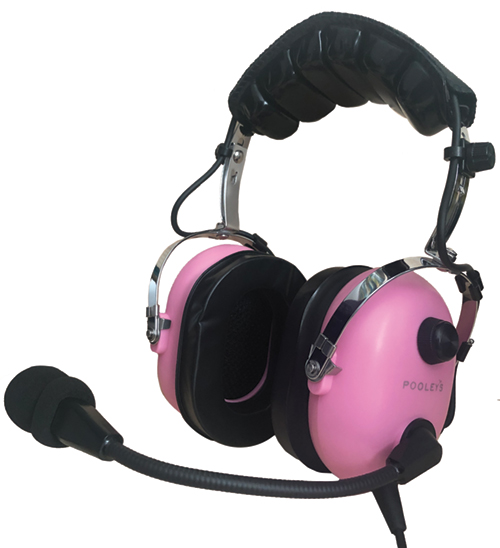 Casque passif Pooleys double jacks rose