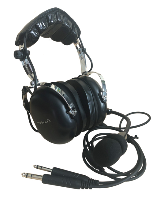 Casque passif Pooleys double jack noir