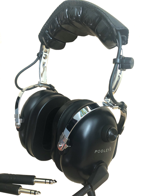 Casque passif Pooleys double jack noir